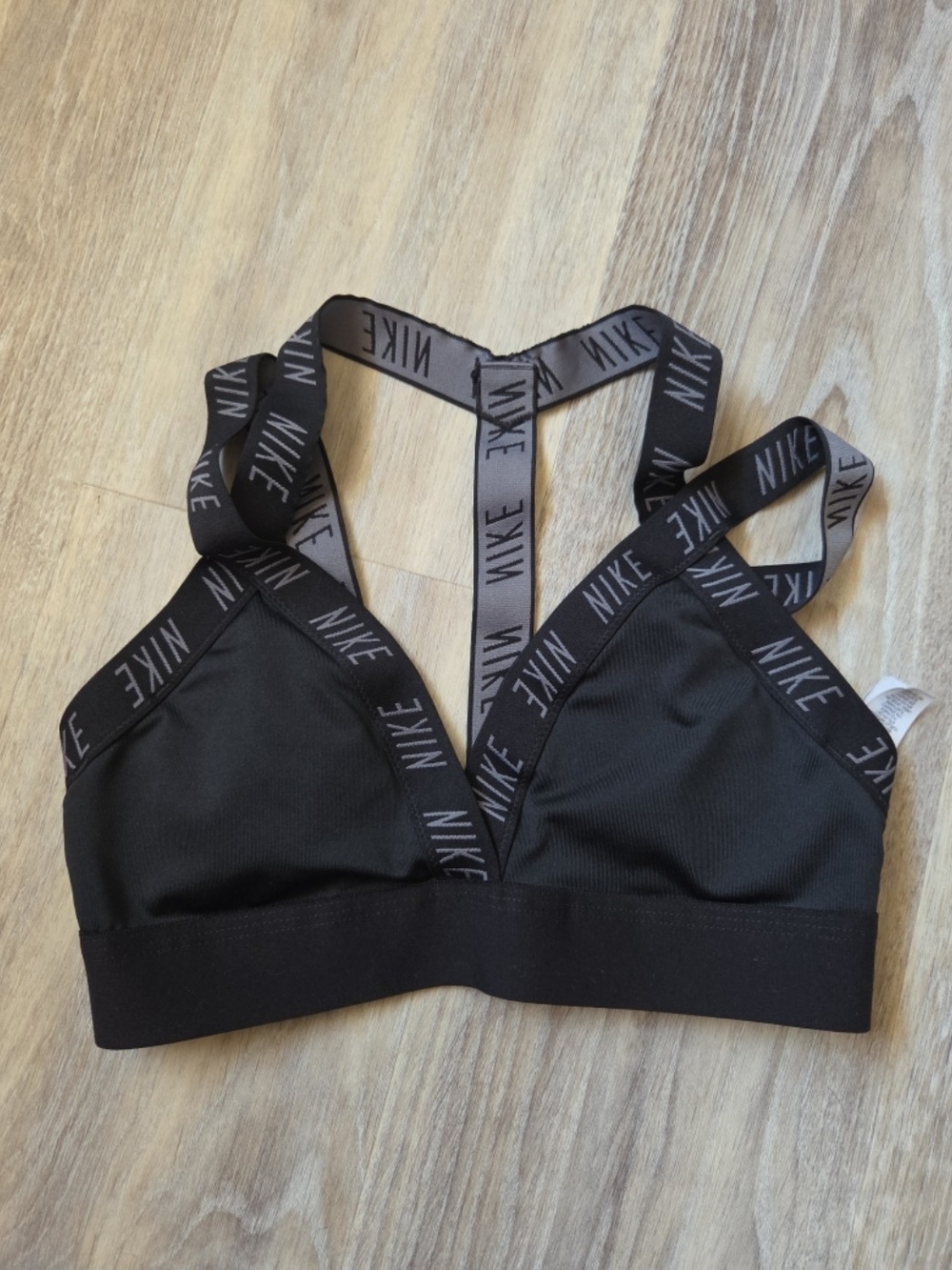 Nike Black Logo-Strap Sports Bralette